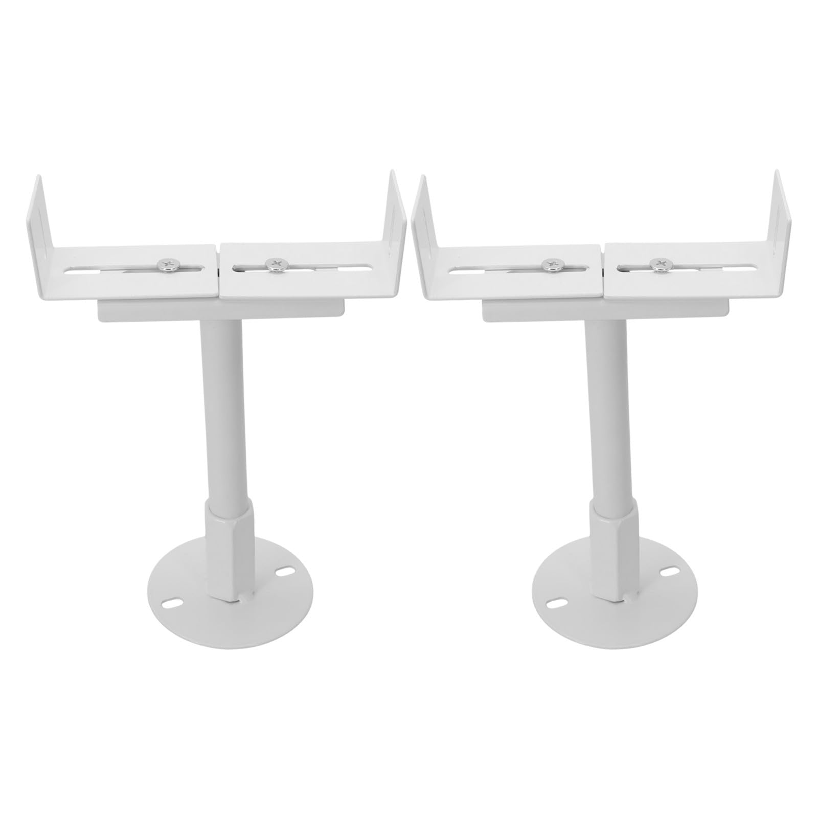 Bkets de radiador vintage con altura ajustable (18-23 cm), construcción de hierro para radiadores de columna C, soporte montado en el suelo en blanco, se vende como 1 o 2 unidades