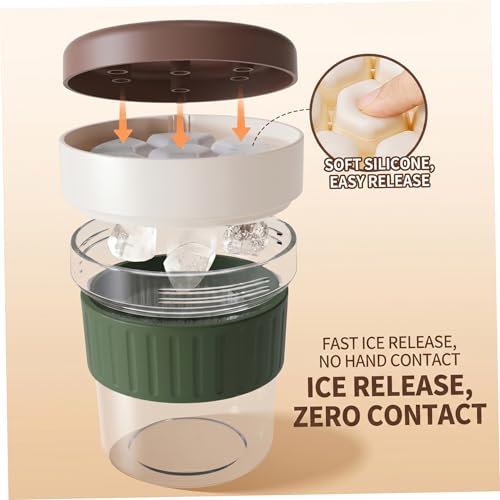 Bandeja para hielo picado 2 en 1 con vaso portátil miniatura 2
