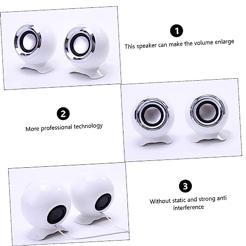 Altavoces para ordenador pequeños Veemoon mini USB para ahorrar espacio en escritorios de oficina 4