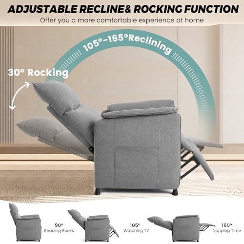 Sillón reclinable con masajes y calefacción Gris miniatura 3