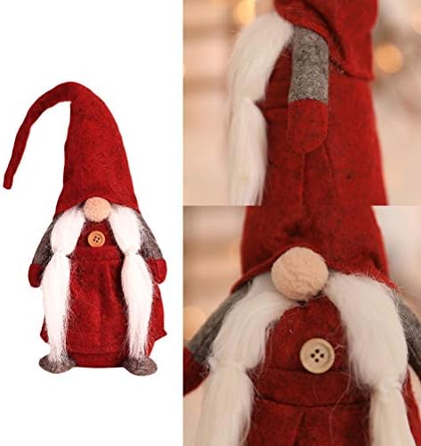 BESTOYARD Christmas Gnome Swedish Scandinavian Santa Tomte Nisse Festival Decoration Supplies Plush Doll Gift(Red)