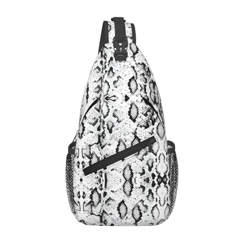 Sac à bandoulière serpent homme cyclisme voyage noir et blanc