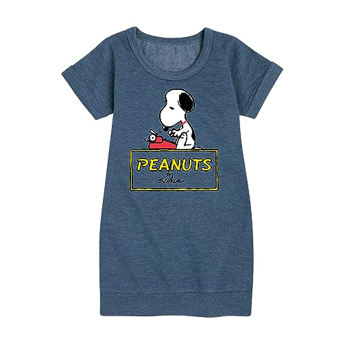 HYBRID APPAREL - Peanuts - Snoopy Typing - Toddler & Youth Girls Fleece Dress