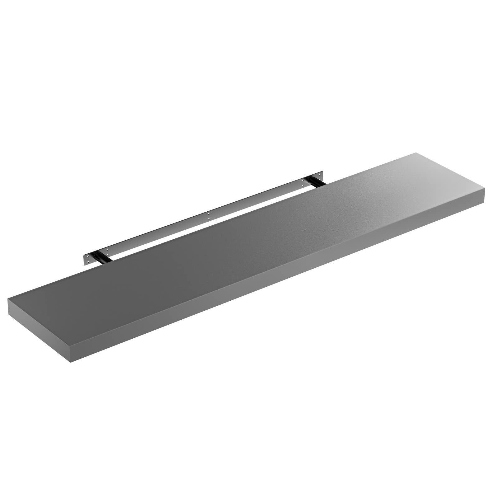 Casaria Mensola da Parete Legno 110cm Supporto 50-​110cm Pensile Bagno 15kg Cucina Libreria Grigio