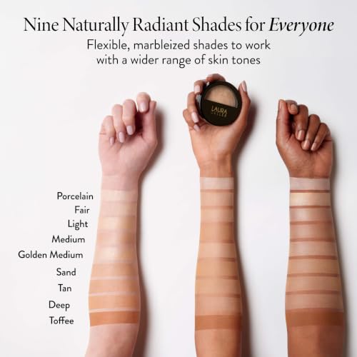 LAURA GELLER NEW YORK Baked Balance-n-Glow Illuminating Powder Foundation – Medium – Handmade in Italy – Pearl-Infused Satin Finish – Vitamin C Brightening – Buildable Sheer Coverage – For Mature Skin - Image 6