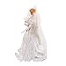 Kurt Adler 12-Inch White and Silver Fiber Optic LED Angel Treetop