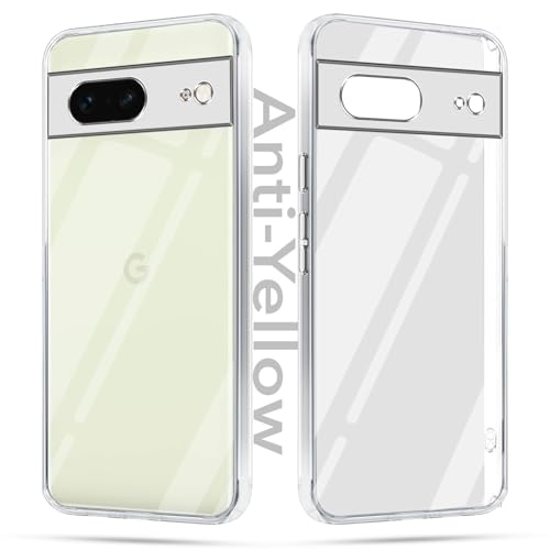 Image of Jkobi Lifetime Anti-Yellow Clear Back Cover Case for Google Pixel 7 (Sleek Hard Crystal | Shockproof and Camera Protection)
