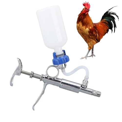 Jeringa De Inyección Continua Ajustable, Jeringa Para Animales De Acero Inoxidable/Plástico, Jeringa Desmontable De 5 Ml Para Uso Doméstico Y Agrícola