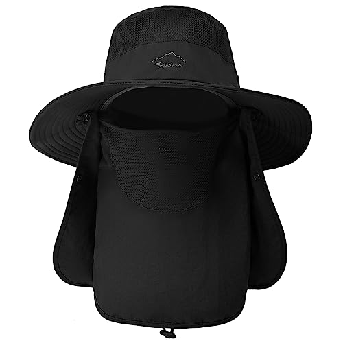 TAGVO Cappelli alla Pescatora da Uomo Donna con Coperchio Viso Staccabile, Cappellini UPF 50+ da Esterno, Campeggio Escursionismo A Passeggio Cappello da Sole Cappelli da Escursionismo Pieghevoli