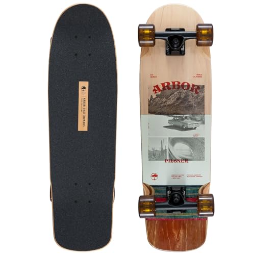 Arbor Photo Pilsner 28.75in Cruiser Complete - Mellow Cruiser Skateboard for Kids, Beginners, and Experienced Riders