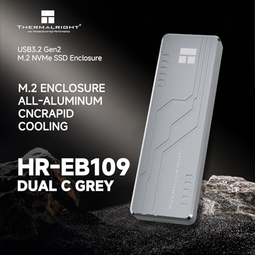 Cofre externo para SSD M.2 Thermalright HR-EB109 Dual C gris miniatura 2