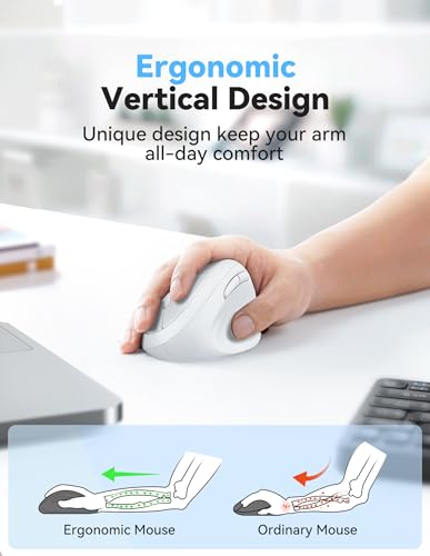 Image of TECKNET Ergonomic Wireless Mouse 2.4G Vertical Mouse Silent 4800 DPI