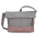 Zwei Damen Rolltop-Handtasche Olli OT6 Umhängetasche 2/4 Liter klassische Crossbody Bag wasserabweisend robust strapazierfähig Bicolor Design Schultertasche, hochwertig verarbeitet (powder)
