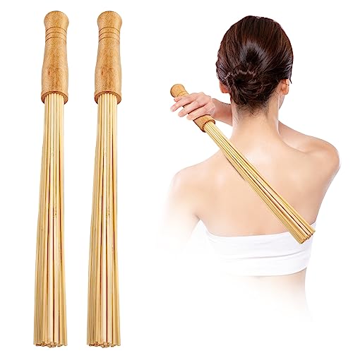 WYJTPONE 2PCS Bamboo Massage Sticks,Bamboo Therapy Massage Body Tool for Relax Muscles (2)