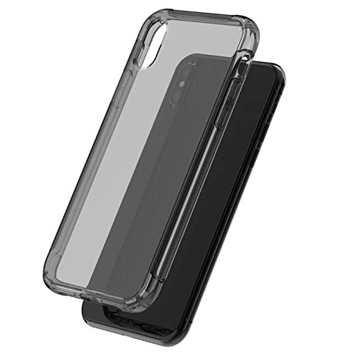 iphone X Case, High Purity TPU Materials Cover with Sound Transmission Design [No Volume Blocked When Gaming] for iphone X (2017) - Transparent Black (Transparent Black) Black