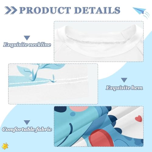 CaTaKu Valentines Dinosaurs Boys Rash Guard Swim Shirts Toddler Quick Dry UPF 50+ Rashguard Short Sleeve 3-12T3