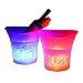 LED Ice Bucket,TECKCOOL 5L Large Capacity Wine Cooler Led Waterproof with Colors Changing,Retro Champagne Wine Drinks Beer Bucket,Power by 2 AA Batteries,for Party,Home,Bar,etc (batteries not include)