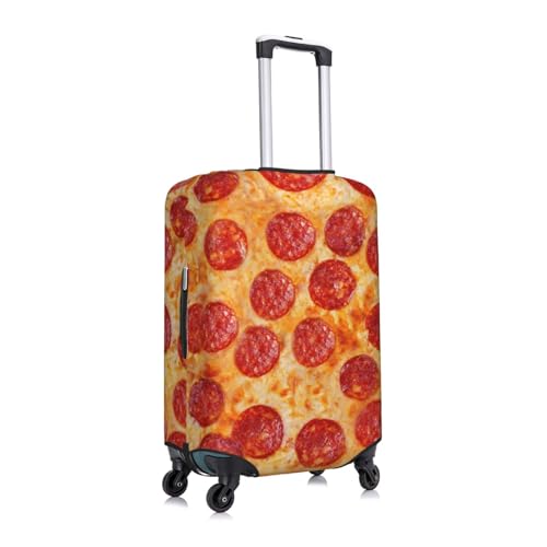 3d Pizza Pepperoni Print Suitcase Cover Luggage Protector Washable Elastic Fashionable Travel Gear Cover3