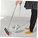 FRCOLOR Stainless Steel Broom and Dustpan Set Heavy Duty Dust Pan with Handle Handheld Broom for Home Cleaning for Tile and Hardwood Floors