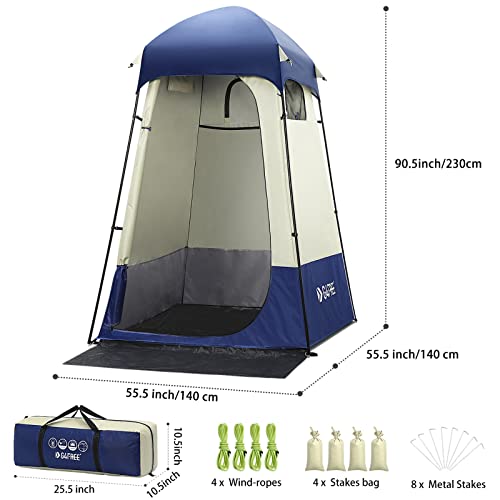 G4Free Large Camping Privacy Shelter Tent, Portable Outdoor Easy Set Up Shower Tent Dressing Changing Room With Carry Bag, Camp Toilet (Blue) #TOP3