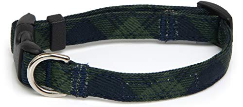 Toto&Pal Royal Tartan Plaid Collar Navy 10Mm #TOP14