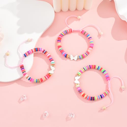 Image of 2 /3 /4 Pcs Best Friend Bracelet Heart /Butterfly /Infinity /Unicorn Matching Handmade Friendship Sister BFF Best Friends Bracelet Birthday Gifts for Her