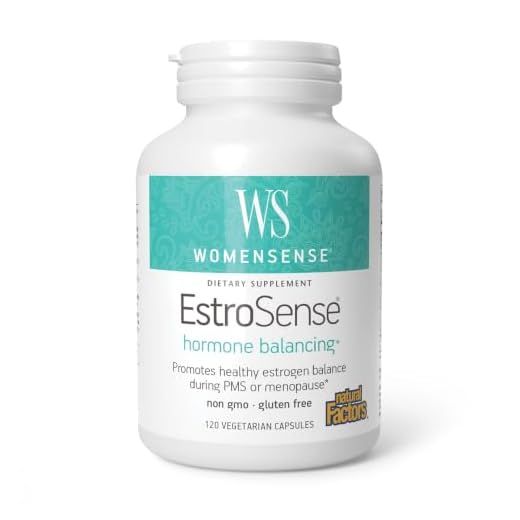 WomenSense EstroSense by Natural Factors, Natural Supplement to Support Estrogen and Hormone Balance During PMS or Menopause, Vegan, Non-GMO, 120 Capsules