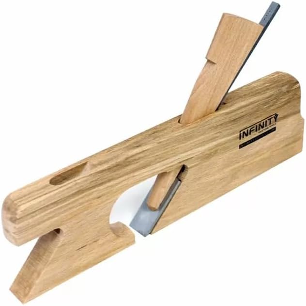 Infinity Tools Double Rabbet Wood Hand Plane – European Beech Body, 45° Bed, Chromium-Vanadium Steel Blade (0.7? / 18 mm up to 1.2? / 30 mm width, Bullnose & Standard Modes) (30mm)