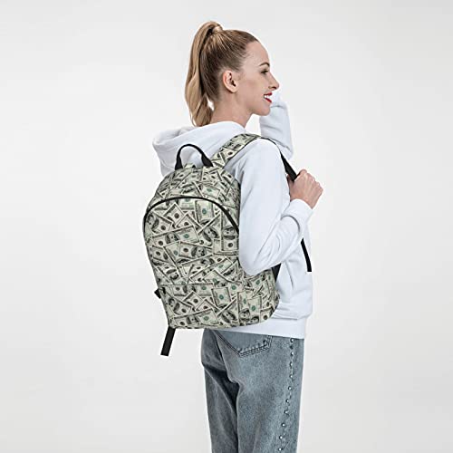 16 inch backpack US Dollar Money Laptop Backpack Full Print School Bookbag Shoulder Bag for Travel Daypack2