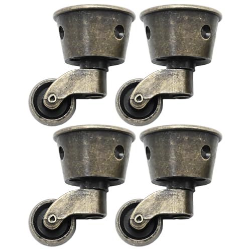 Anxingo 4Pack Antique Zinc Alloy Swivel Cup Casters, Furniture Caster Wheels Universal Metal Pulley Wheels for Chair Cabinet Patio Table Sofas 1-3/4 Inch OD Vintage Green Bronze - Image 7