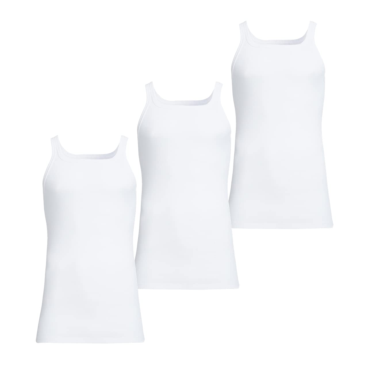 con-ta Unterhemd (3er Pack), Unterwäsche für Herren, Achselhemd in Feinripp, klassisch bequemes Oberteil, Männerwäsche aus Baumwolle, in Weiß, Größe: M - 4XL