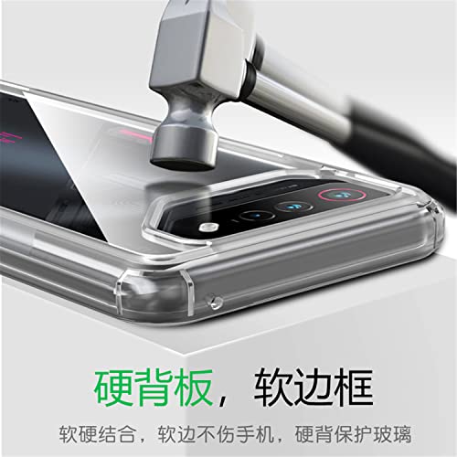 Damondy For Rog Phone 7 Ultimate Phone Case, Rog Phone 7 Case,Shock Proof [Rugged Hard Pc Back+Tpu Flexible Frame] [Military Grade] Full Body Cover Slim Phone Case For Asus Rog Phone 7 Ultimate -Clear #TOP1