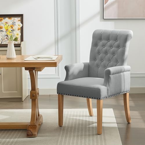 WUTUTUEE Tufted Arm Dining Chair