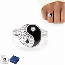 You are The Yin to My Yang Ring Set, 2pcs Best Friends You Me Yin Yang Ring,Yin Yang Matching Couple Rings Set,Yin Yang Tai Chi Paired Ring Set 7