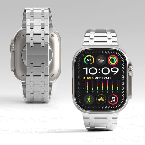 Bracelet maillons acier pour Ultra 2 avec fermoir déployant de sécurité