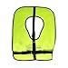 Scuba Choice Adult Snorkel Vest with Name Box - Lightweight Adjustable Buoyancy Vest for Water Sports, High Visibility Safety Color, Portable Nylon with TPU Material - Neon Yellow, Large
