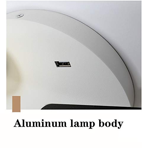 Lámpara de pared moderna AMUCK con estante y cargador USB para iluminación interior 7