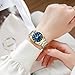 OLEVS Womens Watches Classic Business Two Tone Analog Quartz Female Wristwatch Ladies Luminous Calendar Easy Read Blue Reloj de Mujer