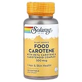 Solaray - Food Carotene, 10000 IU, 100 pearle capsules