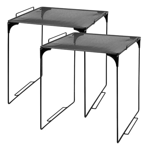 Étagères pliables métal noir CANIGHT pour rompre le désordre