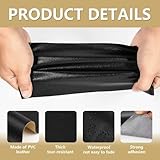 6 Pcs Leather Repair Patch Self Adhesive – Faux Leather Waterproof Kit for Sofa Car Seat – Black Vinyl Fabric Patches for Upholstery Furniture – Durable Leatherette Material for DIY Fixes(20 x 30 cm) - Image 3