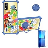 Aroepurt Logic L55 hülle Kompatibel mit Logic L55 Hülle Case Handyhülle Schutzhülle Cover [Mit 9H Härte HD Schutzfolie] PC + Silikon Ständer DJL-XBQ