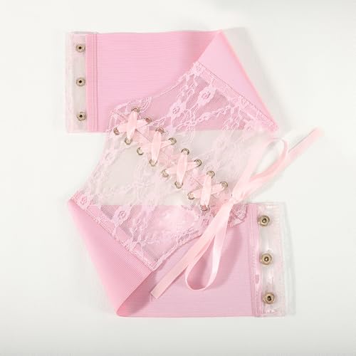 Elastic Corset Belt for Women Costume Wide Lace up Corset Waist Belt4