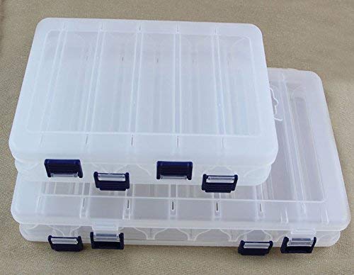 Angelbox Köderbox 2-seitig | Plastik Tacklebox JCB203 | 27,5x18,5x5cm | Leicht & Robust