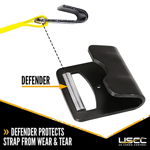 Us Cargo Control, Fixed End Tie Down Strap With Flat Hook And Bolt Loop, 2 Inch Wide X 11 Inch Long, Yellow Ratchet Straps, Dependable Utility Strap, 3,333 Pound Working Load Limit #TOP4