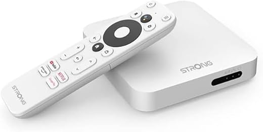 Thomson THA100+, Android TV Box Including 2 Months Zattoo Ultimate Gift, Android 10.0, UHD 4K (Sky Ticket, HDR, Chromecast, Google, Netflix, Disney+, Prime Video, Stadia, Google Play Store)