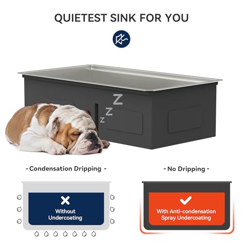 Lordear Undermount Double Kitchen Sink 32 Inch 16 Gauge Undermount Workstation 60/40 Double Bowl Sink Stainless Steel with Smart Low Divider 32x19 Inch Double Basin Kitchen Sinks Handmade