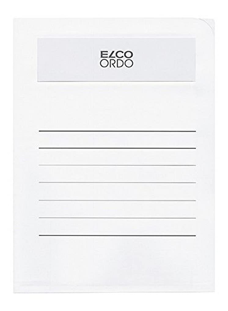 Elco Volumino Lot de 50 Pochettes coins avec fenêtre 120 g/m² 22 x 31 Blanc