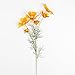 Artfen 6 Pcs Artificial Calliopsis Flowers Fake Silk Flower Table Kitchen Home Garden Party Wedding Decoration Approx 24'' High Warm Autumn Orange No Vase