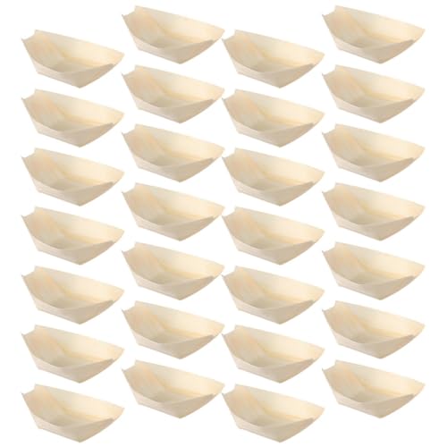 Bandejas desechables para sushi de madera 250 pcs miniatura 1